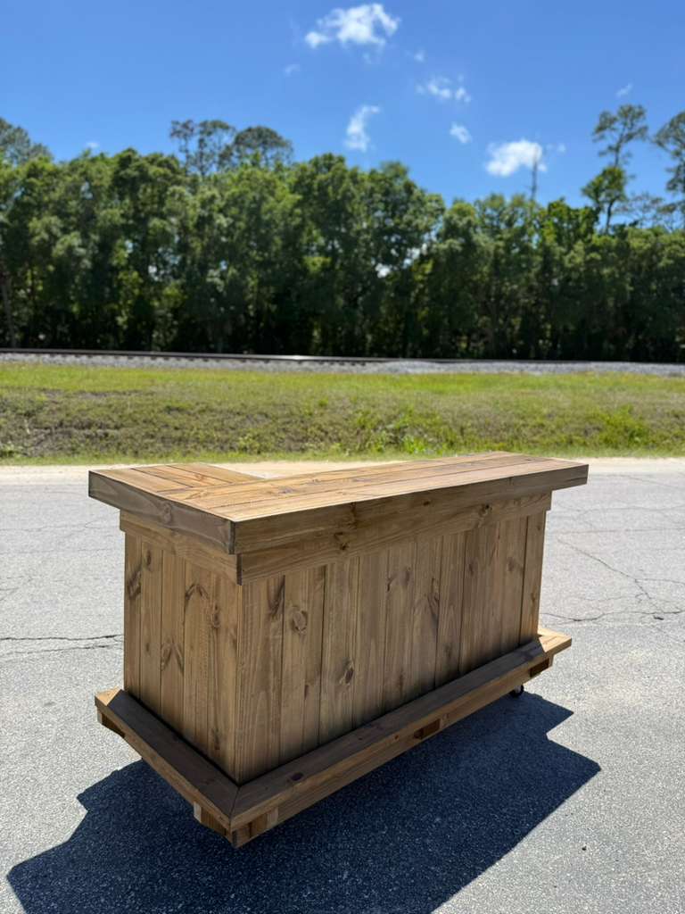 6ft L-Shaped Outdoor Bar | Backyard & Poolside Tiki Bar