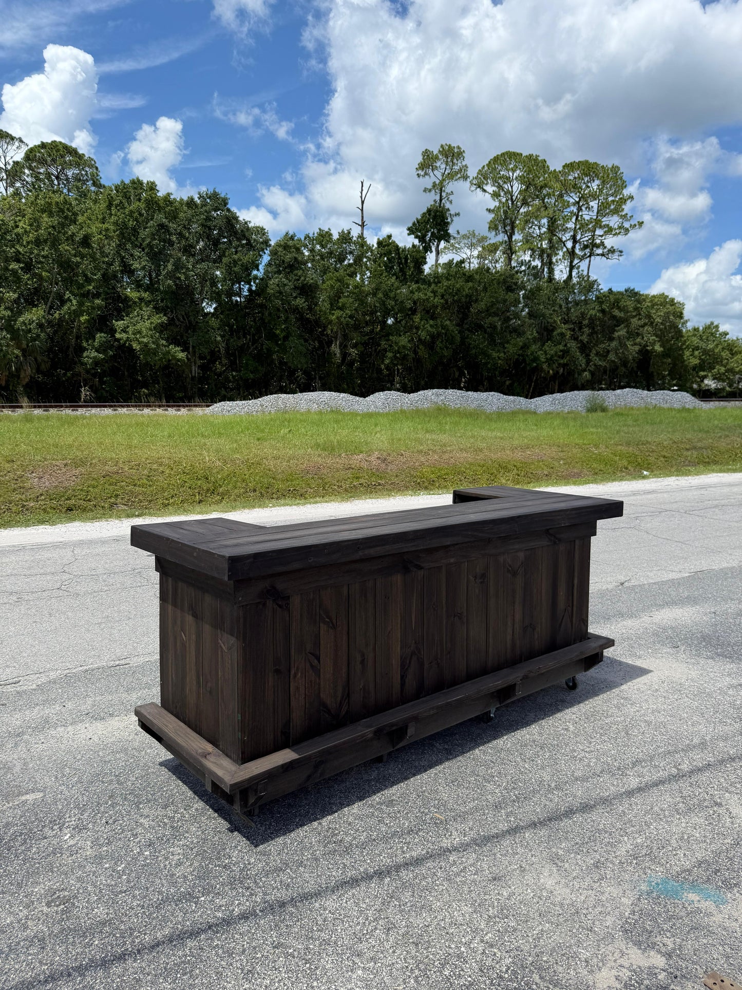 9FT U-Shaped Backyard Bar | Handcrafted Outdoor Tiki Bar