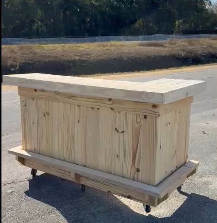 3. 6FT L-Shaped Outdoor Bar | Backyard & Poolside Tiki Bar