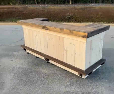 8FT U-Shaped Outdoor Tiki Bar | Custom Patio & Backyard Bar