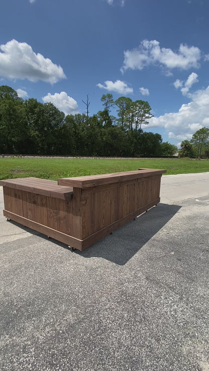 Deposit only! 12x8 L shape ADA reception desk. Cash wrap. Reception desk.