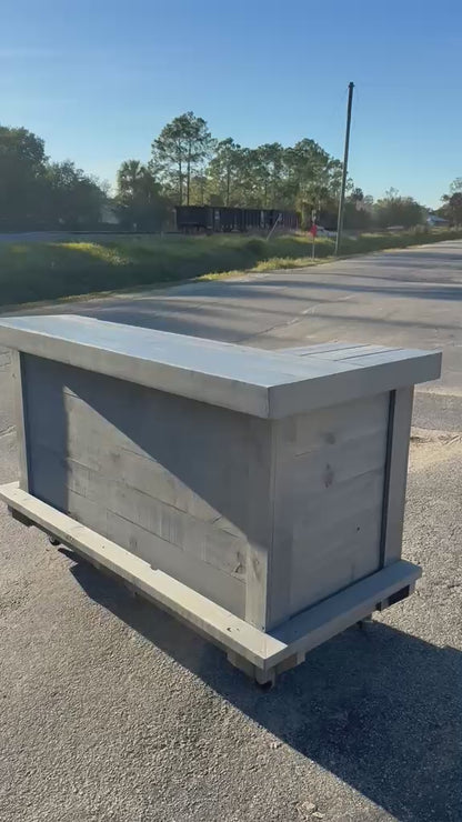 📞386-346-5172 | 6ft L on Left (bartenders perspective) - Bartender Station, 2x shelf, Footrest (all), Stain