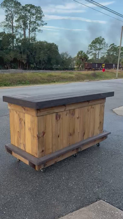 6FT L-Shaped Patio Bar | Custom Outdoor Tiki Bar