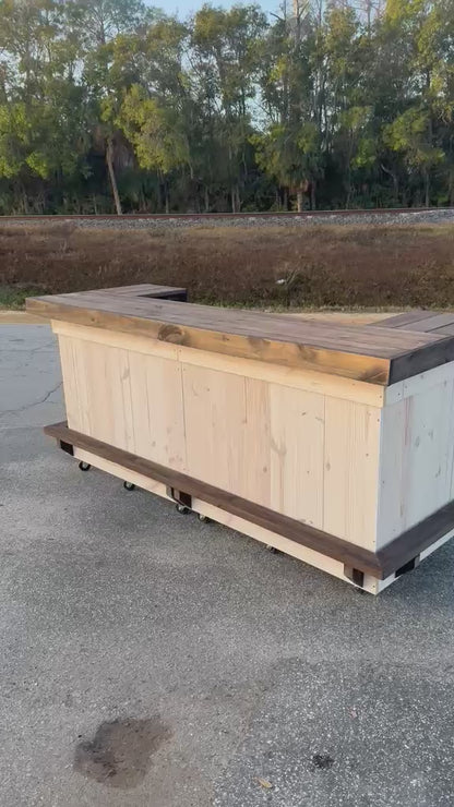 8FT U-Shaped Outdoor Tiki Bar | Custom Patio & Backyard Bar