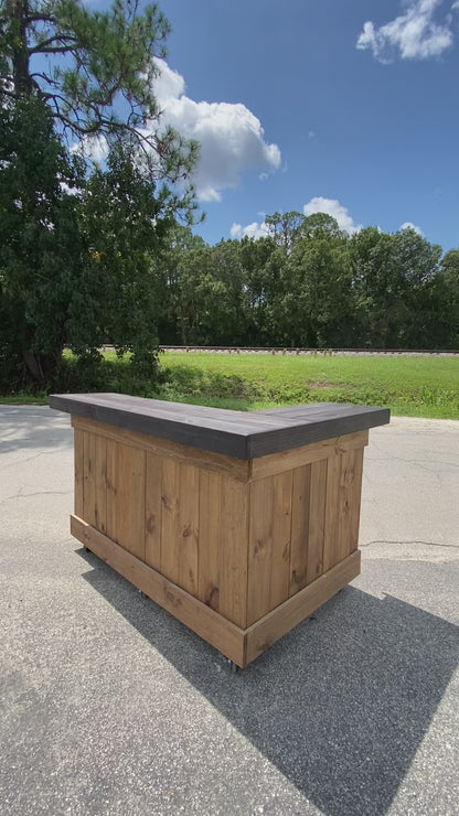Deposit only! 7ft L shape bar.  Outdoor bar. Indoor bar. Reception desk. Cash Wrap. Backyard bar. Basement bar