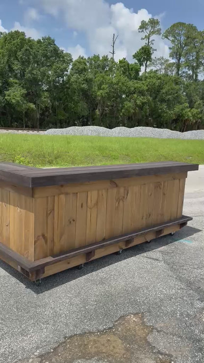 8ft L-Shaped Outdoor Entertaining Bar | Backyard Tiki Bar