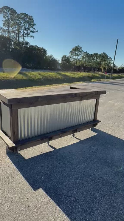 9FT U-Shaped Outdoor Bar | Backyard Tiki Bar