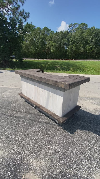 Deposit only! 8ft u. Outdoor bar. Indoor bar. Reception desk. Cash Wrap.