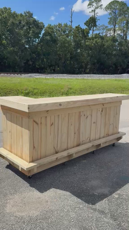 📞386-346-5172 | 8ft L on R (bartenders perspective) - Bartender Station, 2x shelf, Footrest (all)