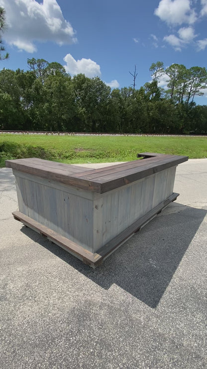 Deposit only! 9x6x3 U shape. Outdoor bar. Indoor bar. Reception desk. Cash Wrap. Backyard bar. Basement bar