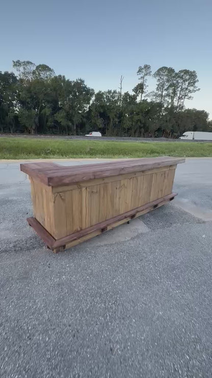 📞386-346-5172 | 8ft L on the right(bartenders perspective) - Bartender Station, 2x shelf, footrest(all), Stain