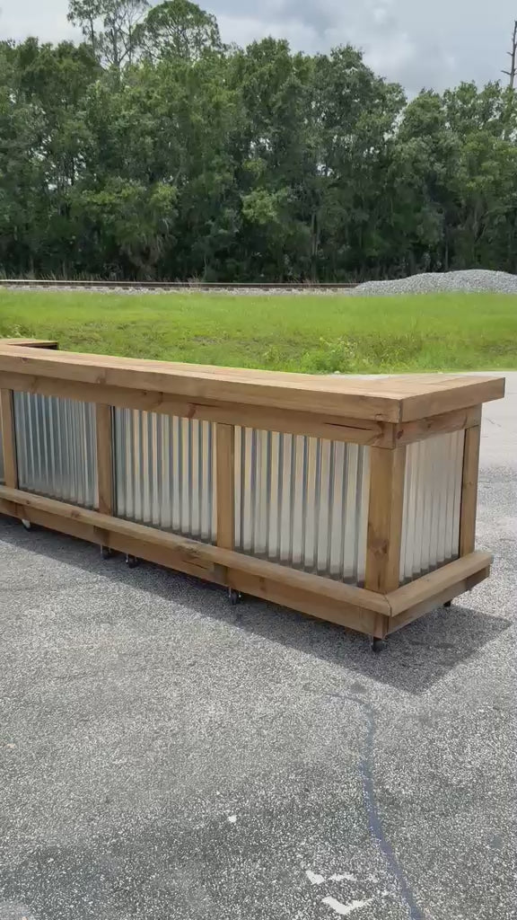 10ft U-Shaped Backyard Bar | Handcrafted Outdoor Tiki Bar