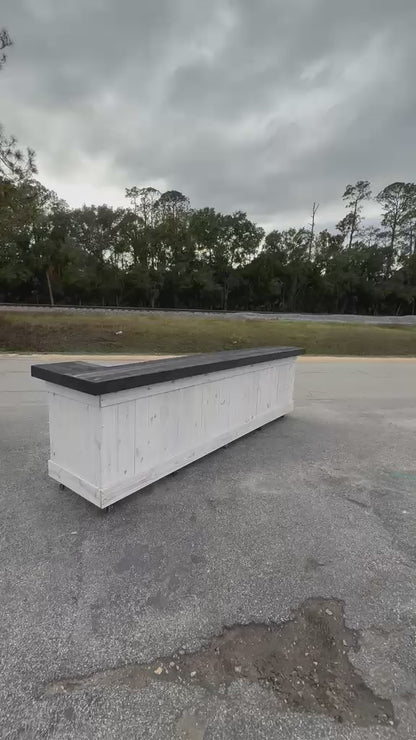 📞386-346-5172 | 9ft L on R (bartenders perspective) - Bartender Station, 2x shelf, Stain