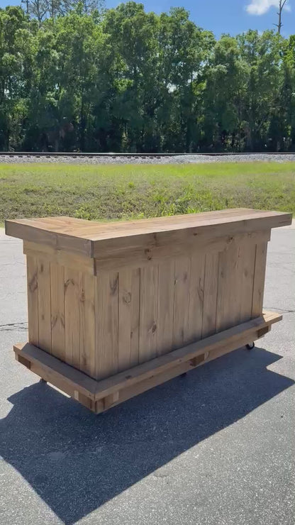 6ft L-Shaped Outdoor Bar | Backyard & Poolside Tiki Bar