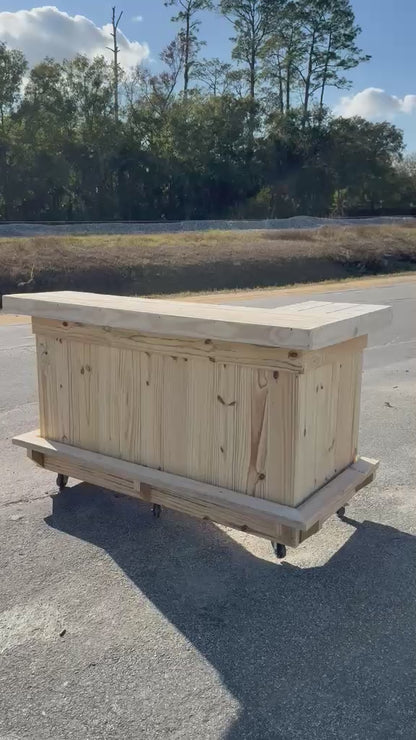 3. 6FT L-Shaped Outdoor Bar | Backyard & Poolside Tiki Bar