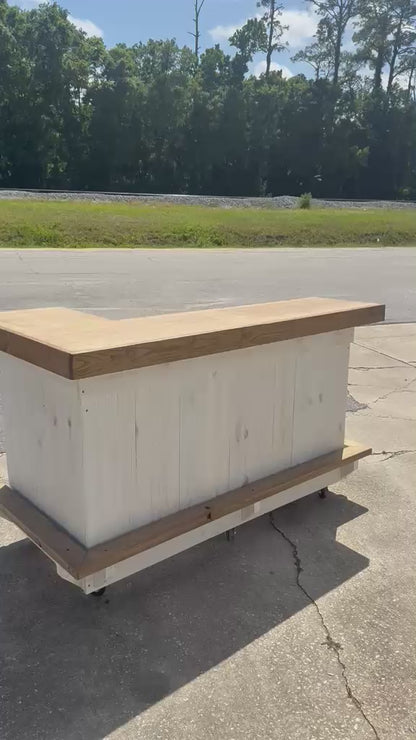 6ft L-Shaped Outdoor Bar | Backyard & Poolside Tiki Bar