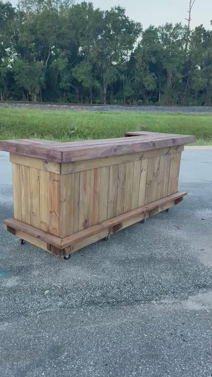 9FT U-Shaped Outdoor Tiki Bar | Perfect for Patios & Backyards