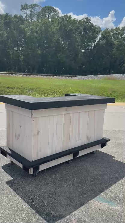 6FT U-Shaped  Backyard Tiki Bar | Custom Outdoor Bar