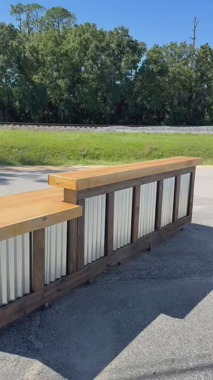 📞386-346-5172 | 12ft Straight bar - Bartender Station, 2x Shelf, Stain, Poly, Metal