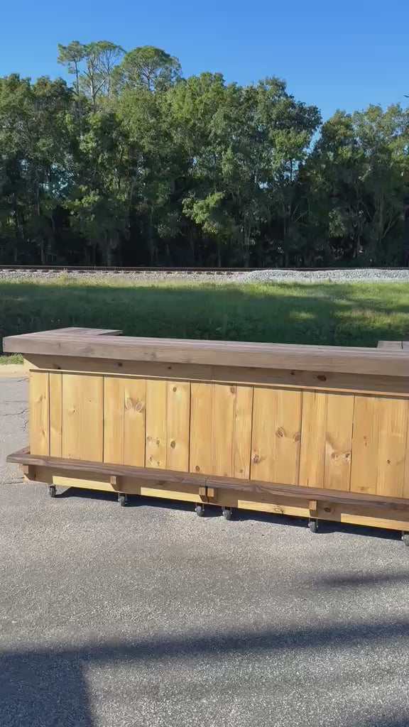 10FT U-Shaped Outdoor Bar | Backyard Tiki Bar