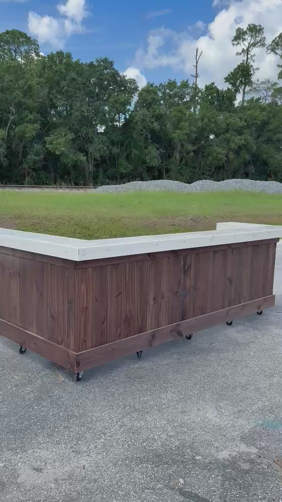 10ft U-Shaped Entertainment Bar | Custom Patio & Poolside Bar