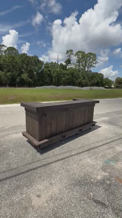 9FT U-Shaped Backyard Bar | Handcrafted Outdoor Tiki Bar