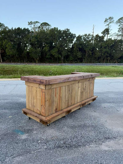 9FT U-Shaped Outdoor Tiki Bar | Perfect for Patios & Backyards