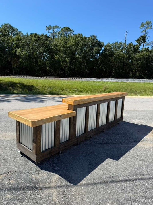 12FT Straight Backyard Tiki Bar | Custom Outdoor Bar