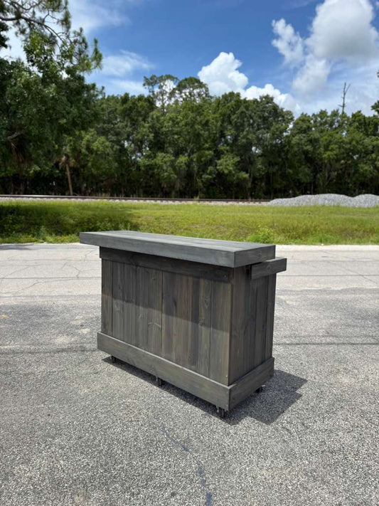 📞386-346-5172 | 4FT Straight Bar - Bartender Station, 1x Shelf, Stain