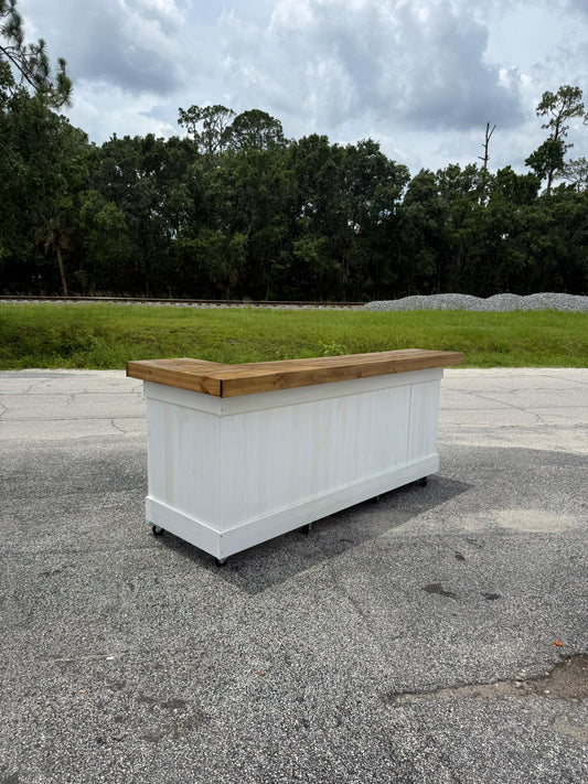 8x4 L on R (bartenders perspective) - Bartender Station, 2x shelf, Stain, LEDs