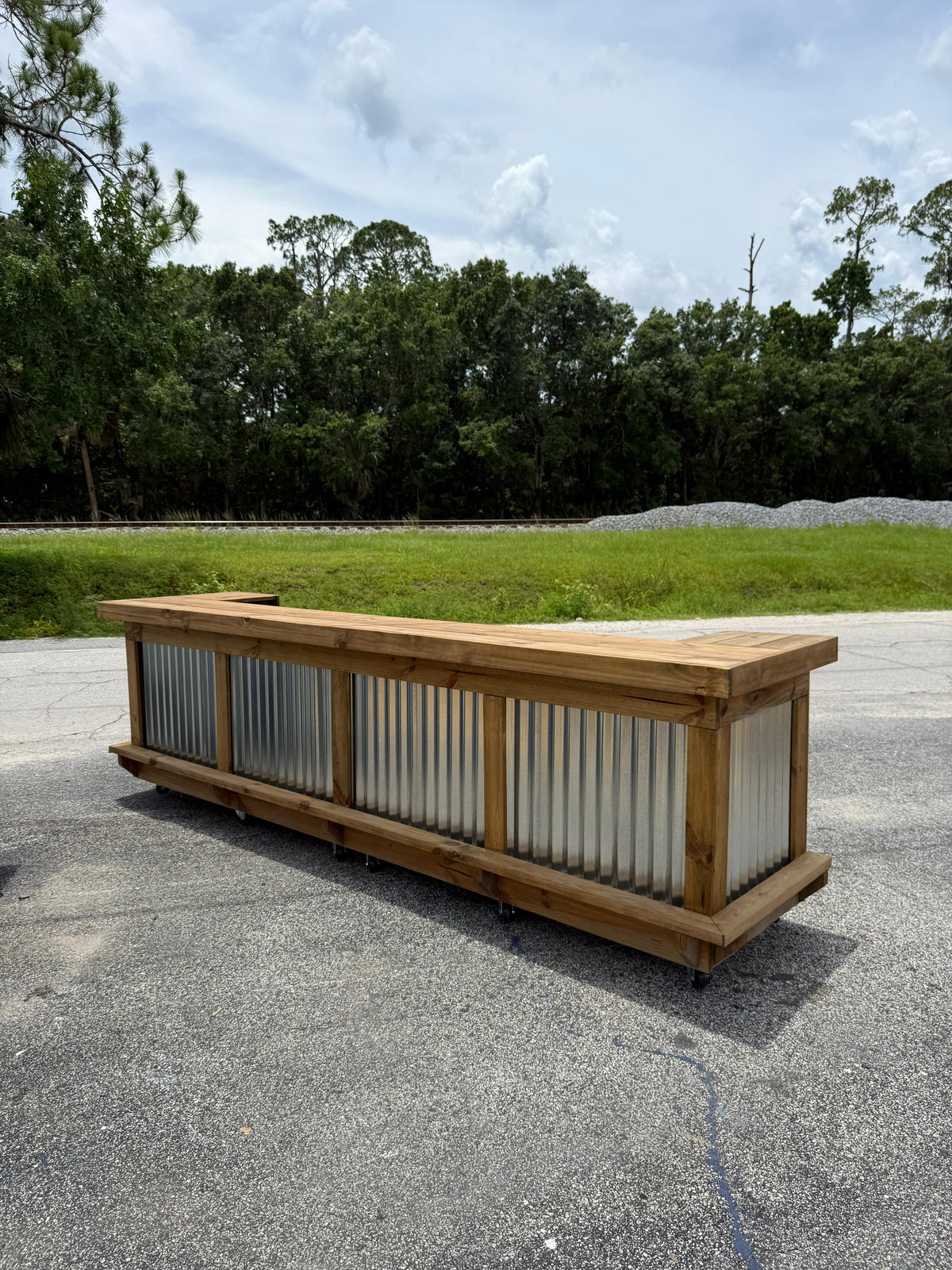10ft U-Shaped Backyard Bar | Handcrafted Outdoor Tiki Bar