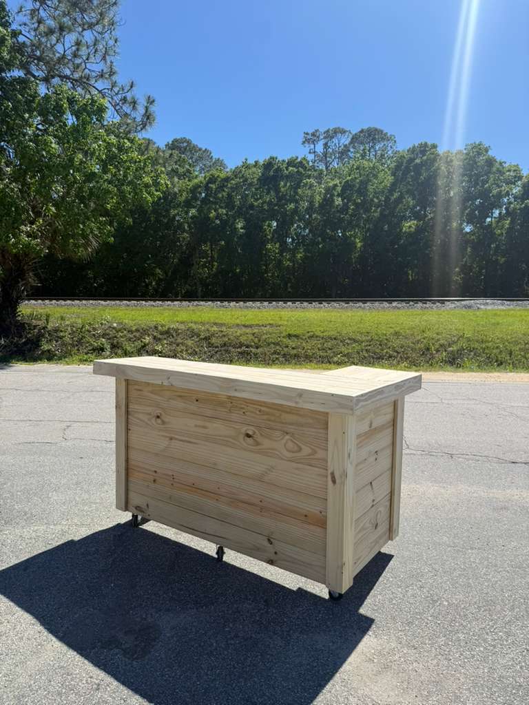 5FT L-Shaped Backyard Bar | Handcrafted Outdoor Tiki Bar