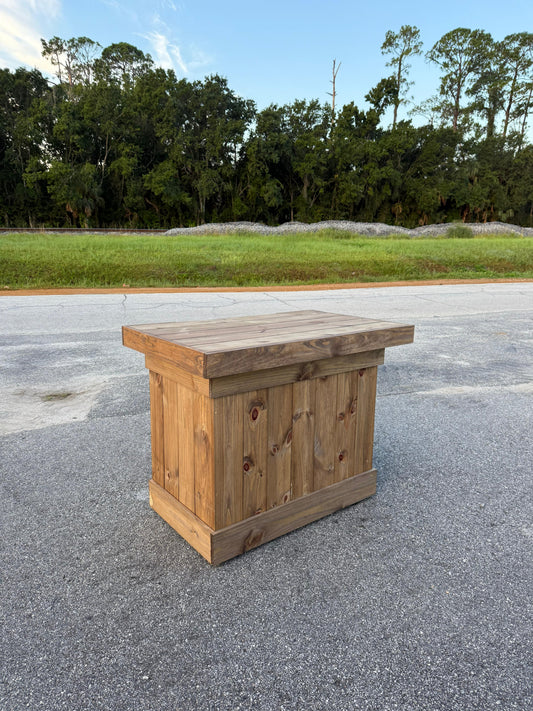 📞386-346-5172 | 4FT Straight Bar - Bartender Station, 1x Shelf, Stain