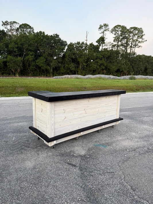 9x4 L on Right (bartenders perspective) - Bartender Station, 2x Shelf, Footrest (all), Stain, Poly