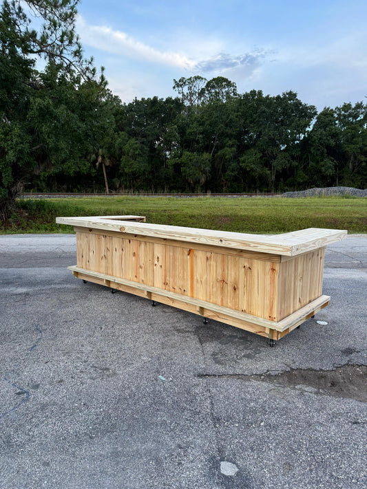 12x4'6 U-Shape - Bartender Station, 2x Shelf, Footrest (all)