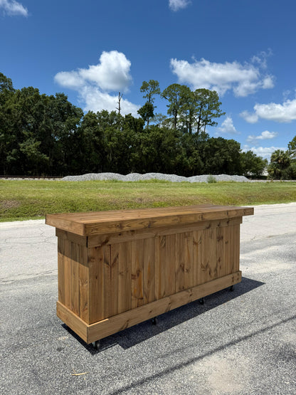 📞386-346-5172 | 8FT Straight Bar – 1x Shelf, Stain