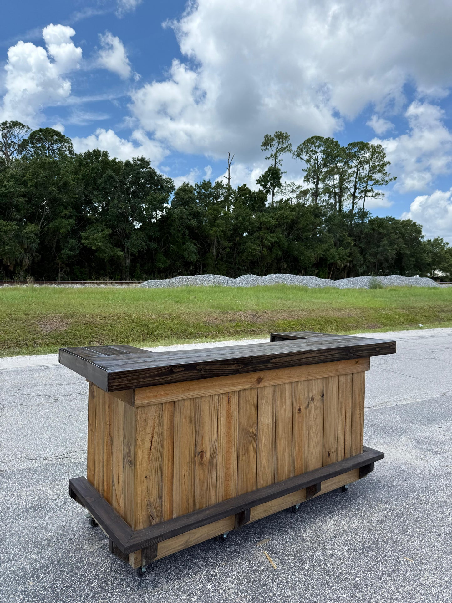 8FT U-Shaped Backyard Tiki Bar | Custom Outdoor Bar